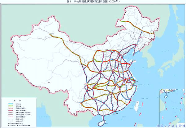 中长期高速铁路网健设