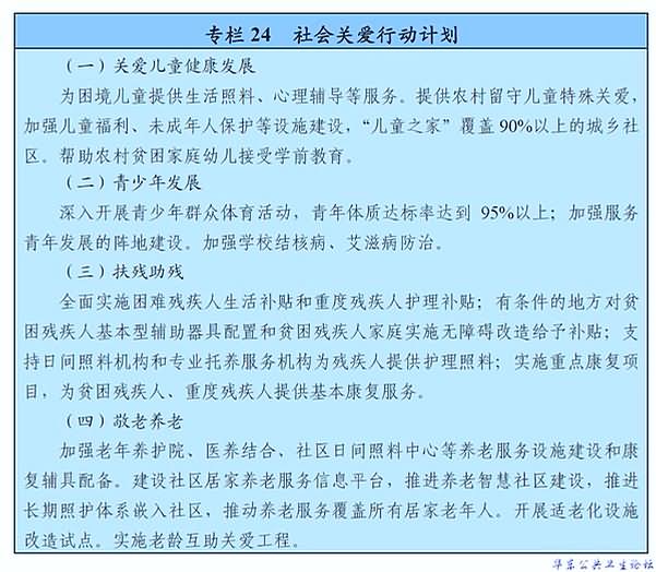 社会关爱行动计划