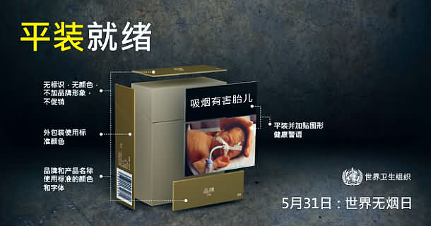 2016年世界无烟日海报：吸烟有害胎儿